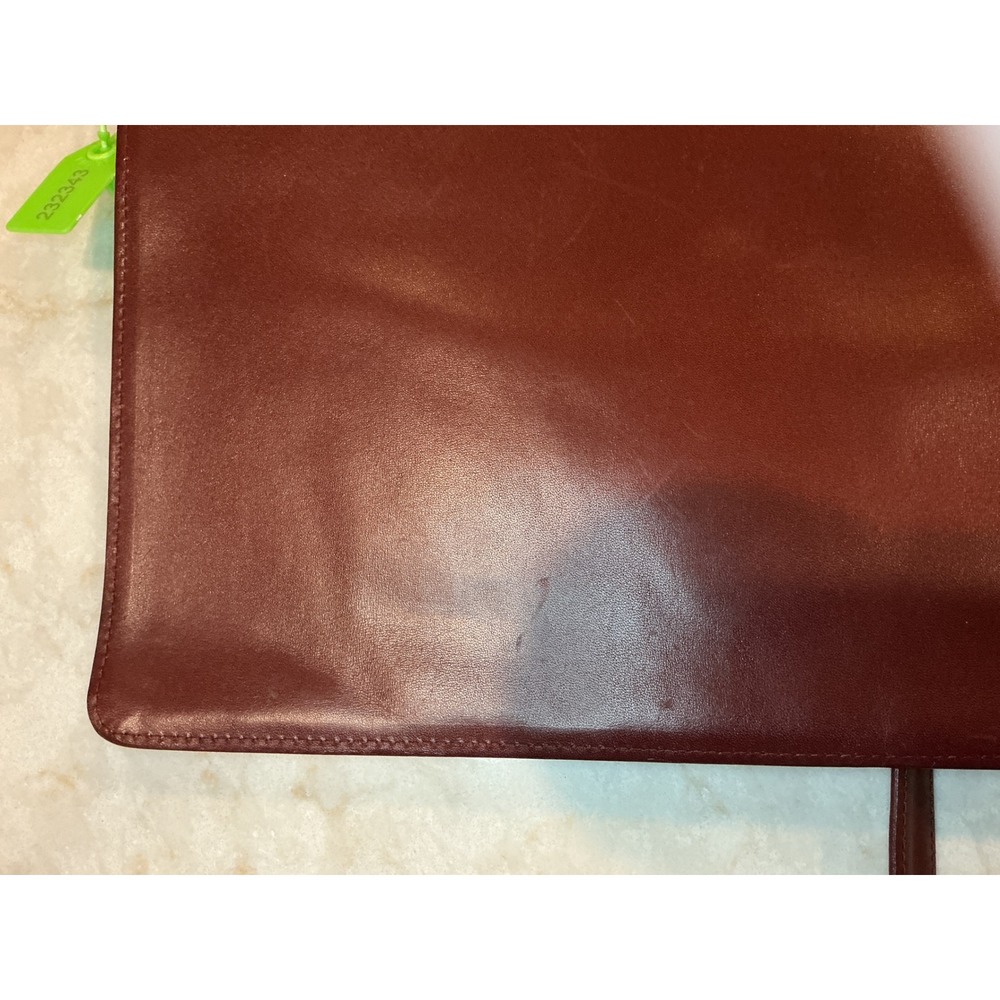 Cartier Crossbody Bag Leather Shoulder Bag Clutch Burgundy Designer - Picture 15 of 16
